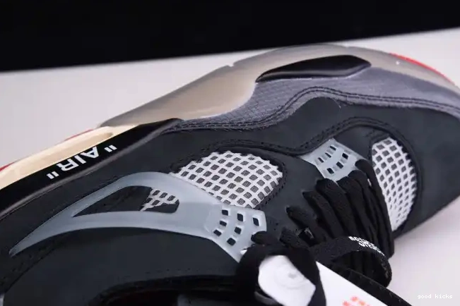 Cheap Off White x Air Jordan 4 Bred Retro CV9388-001 0507